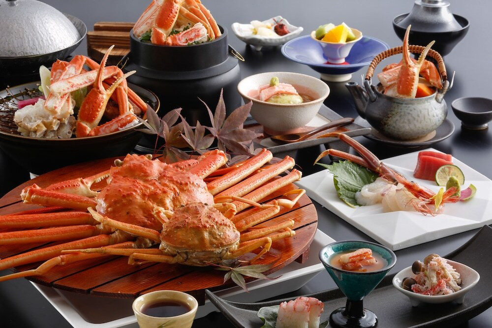 冬限定の蟹会席一例