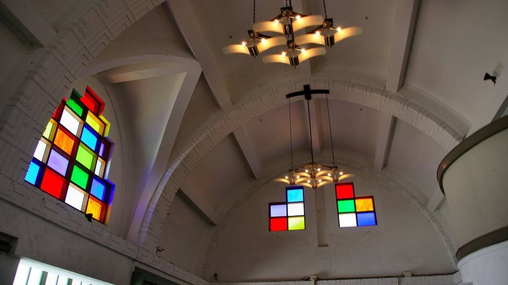 出雲大社前駅のステンドグラス / 3