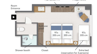 スタジオ 30 ツイン/トリプル (禁煙)