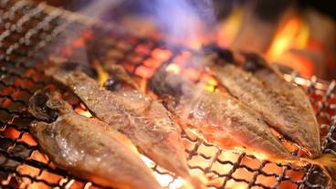 朝食・炭火焼の干物 / 4