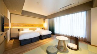 [朝食付SORAビュッフェプラン｢TERRACE & DINING SORA｣]宙館プレミアムスタンダード和洋室(山側)(36㎡)シャワーブースのみ 寝具の数は(3歳以上)予約人数分