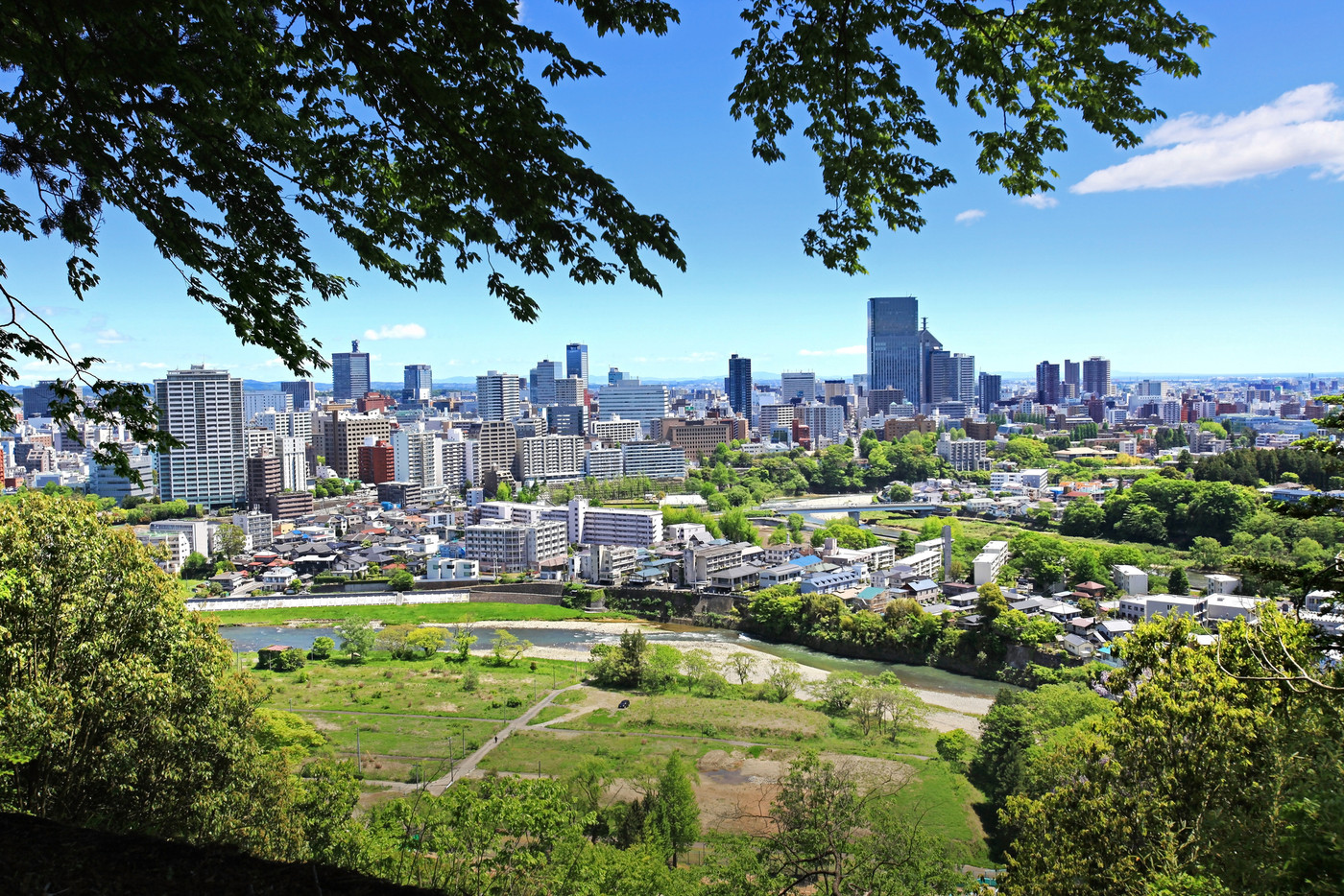 青葉山公園　仙台市内を俯瞰