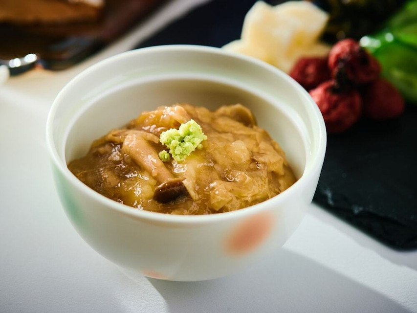 朝食ビュッフェ 湯葉ときのこのあんかけ丼