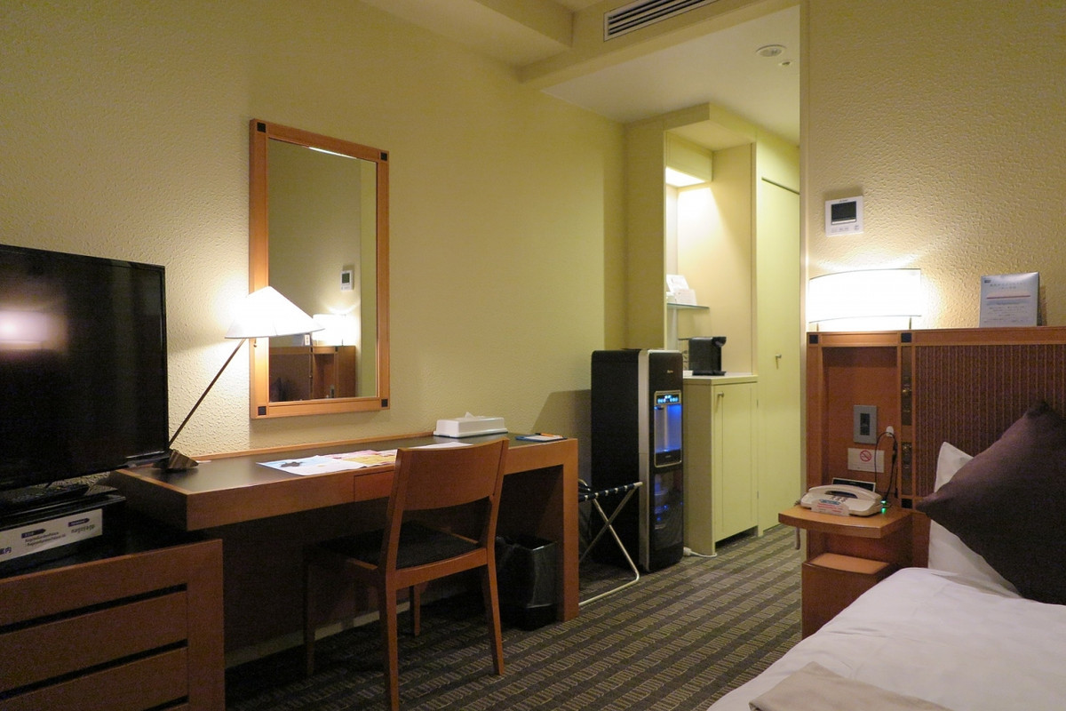 プレミアムフロア客室にはウォーターサーバーが設置されています