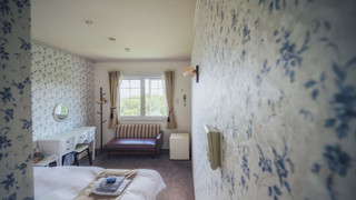 デザイン ルーム ダブルベッド 1 台 パーシャルシービュー