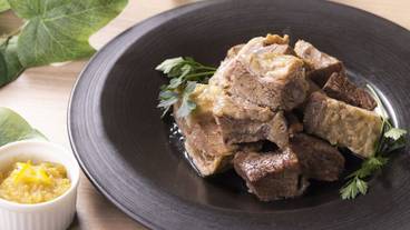 朝食_牛ほほ肉の煮込み / 4