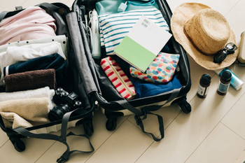 Suitcase packing packing travel image