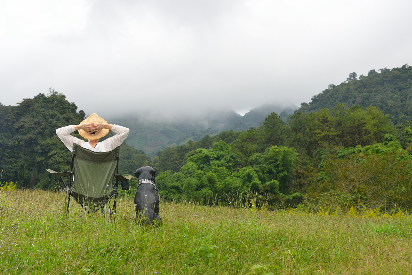 Woman enjoying the nature
