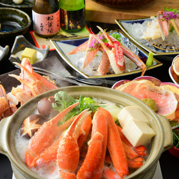 「山田屋」 料理 32722020 山田屋自慢の『かにすき』お鍋のだし汁・ポン酢は代々受け継がれた当館オリジナル