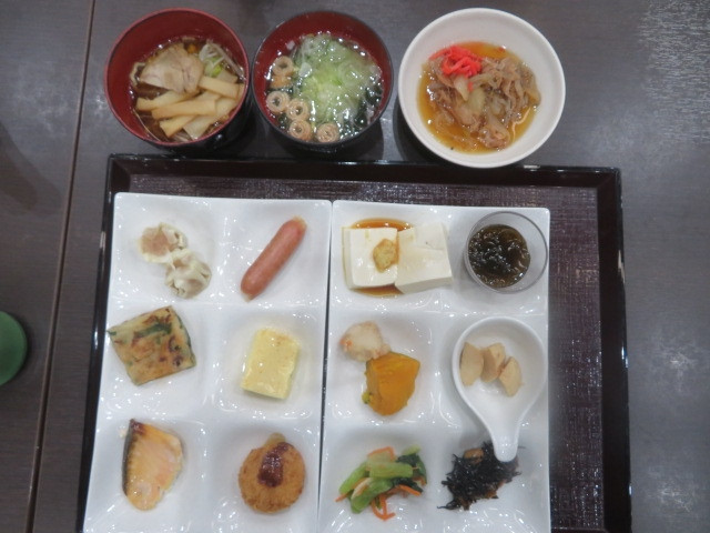 朝食の料理の一部