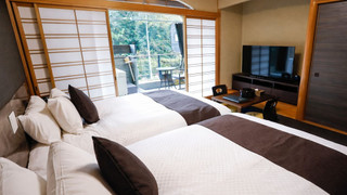 [和モダン和室]27平米＋専用テラス8平米　総檜露天風呂　喫煙