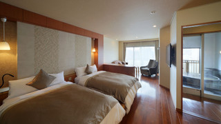 [秀峰館] 最上階展望風呂付グランドツイン 禁煙