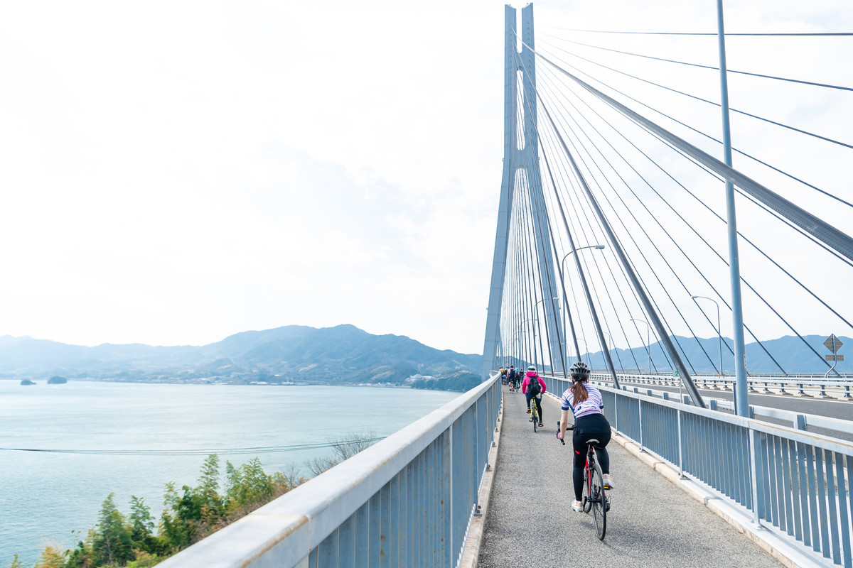 しまなみ海道でのサイクリング