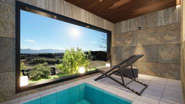 サウナ&露天風呂付きドームテントの露天風呂 / 5