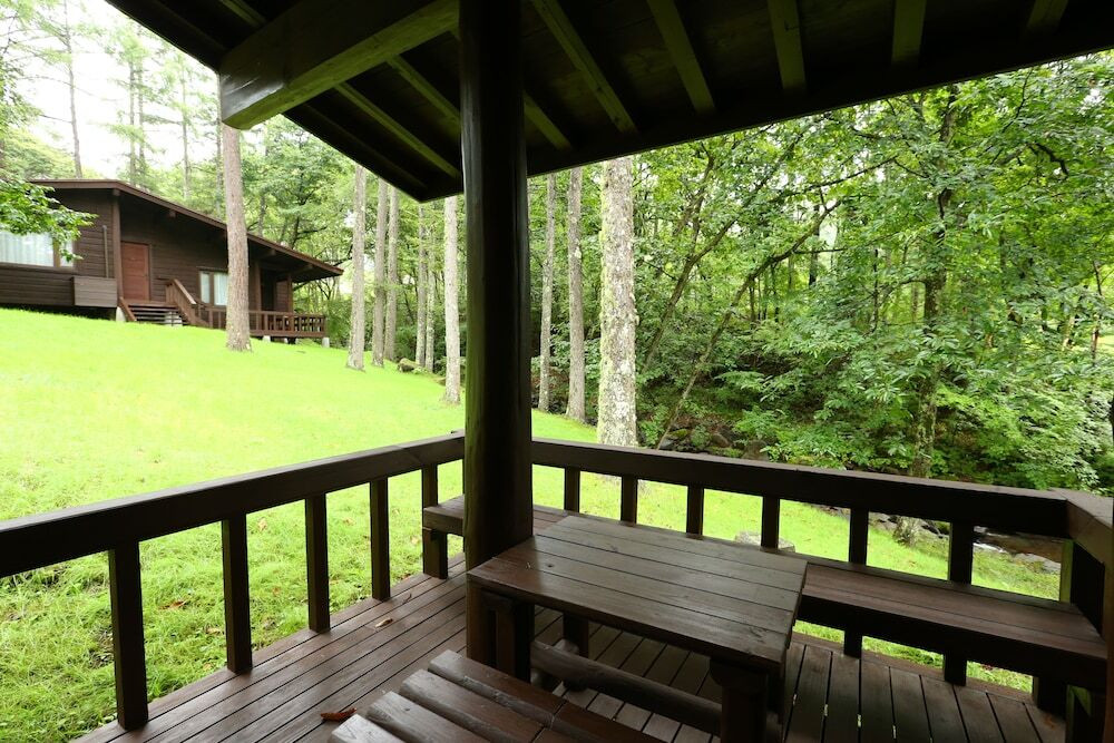 コテージのテラス