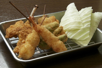 「西成二代目にしかわや」 料理 29486231 串かつ1本80円〜。月替わりの串かつ、ございます！