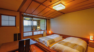 【温泉露天風呂付客室】ツイン　和ベッド［38平米］禁煙