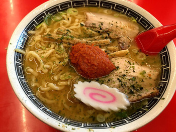 「赤湯ラーメン 龍上海 赤湯本店」料理 1069849 赤湯からみそ（大盛り）。今日もうまかった～　2016年10月