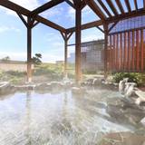 麦飯石の湯を湛えた露天岩風呂 / 3