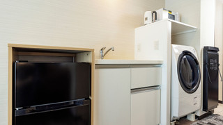 レジデンシャル ダブルルーム 18㎡ 禁煙 1ベッド 洗濯乾燥機 ミニキッチン付き