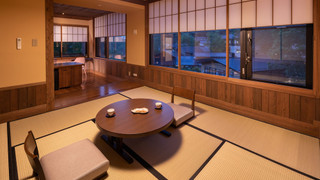 源泉かけ流し温泉付き客室