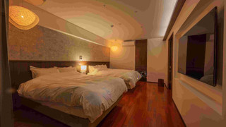 ラグジュアリー スイート ダブルベッド 2 台 禁煙 シティビュー