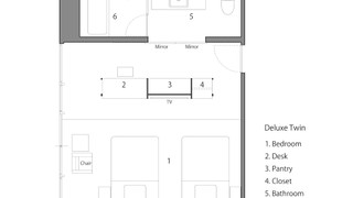 デラックス ツインルーム ダブルベッド 2 台 禁煙