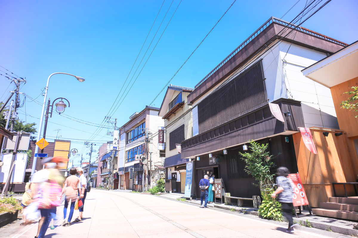 月岡温泉街の散策イメージ