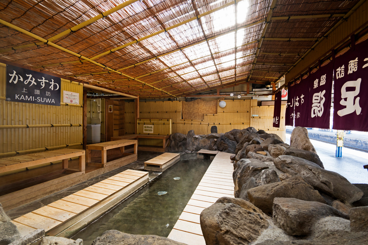 上諏訪駅の足湯