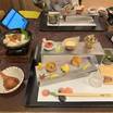 夕食の様子。