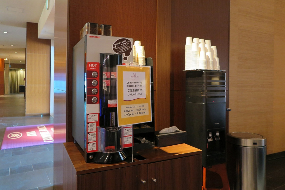 一角には宿泊者用コーヒーマシン