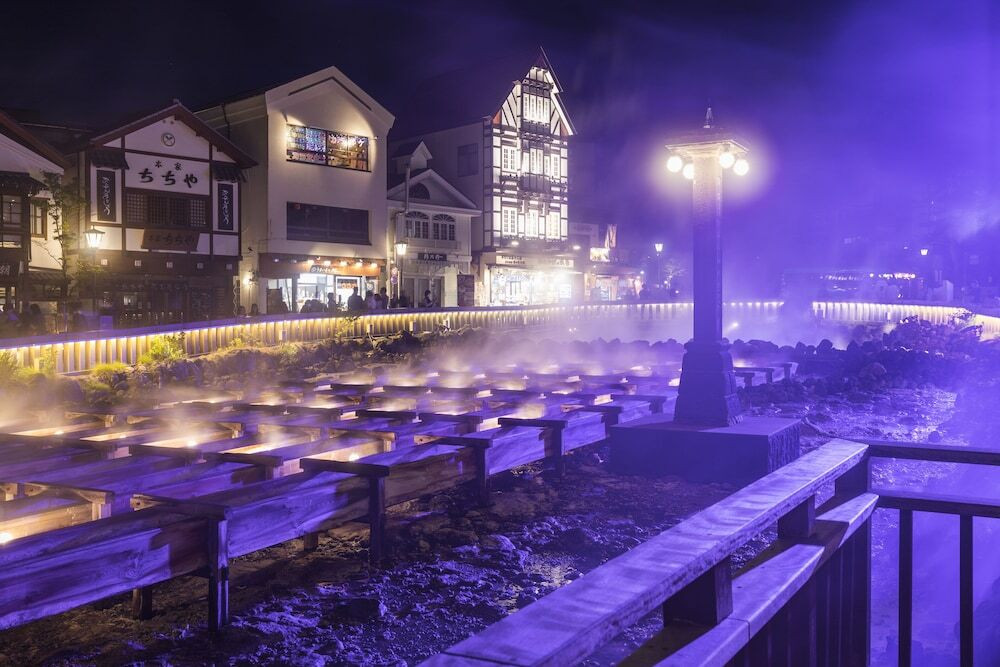 湯畑ライトアップ