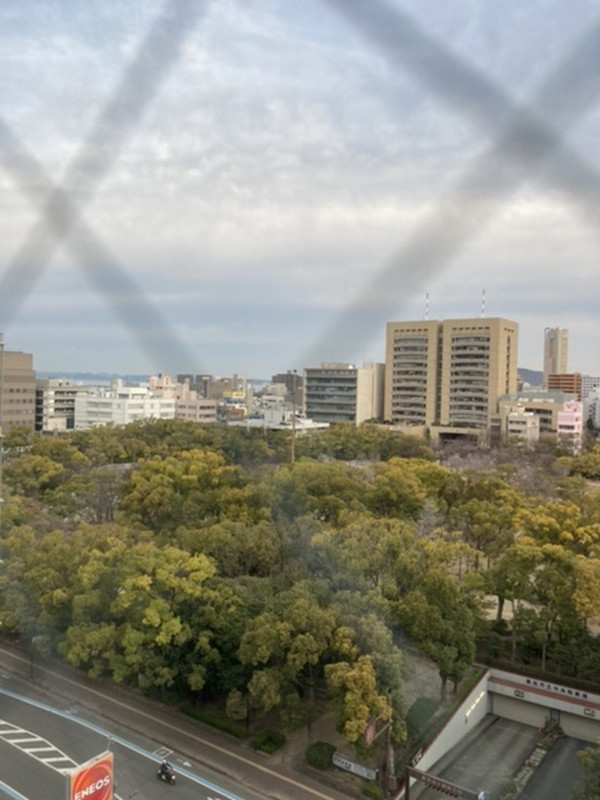 遠くに少し海が見えます