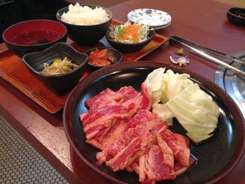 「紅梅園」料理 1004534 H.28.7.23.昼 焼肉定食ダブル 1,300円税別