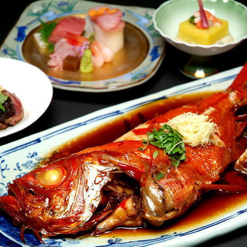 夕食　金目鯛の煮付