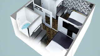 コネクティングダブルルーム (2ベッド) 全室禁煙 (眺望なし)