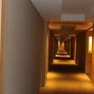 エレベーターホールから、部屋に向かう通路です