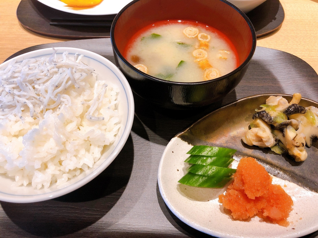 しらすなどご飯のお供が充実しています