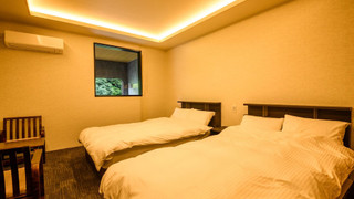 [渓流眺望]サウナ＆源泉露天風呂付き洋室ツイン(2025年誕生)