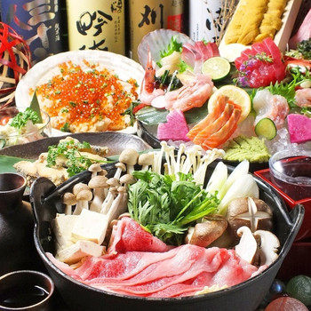 「東北みちのえき 国分町店」料理 580535 仙台牛のすき焼き付き宴会コース