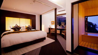 [201]露天風呂付きキングサイズベッドルーム/40平米(禁煙):部屋食