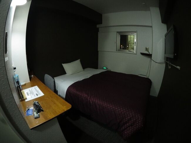 狭いですが寝るだけなら十分。ただし、室内照明が暗いのに注意