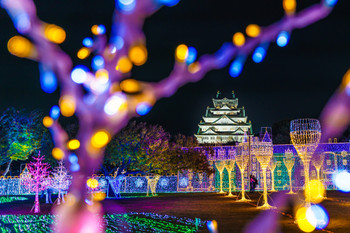 Osaka Castle Illumination 2022 Illumination and Osaka Castle Tower