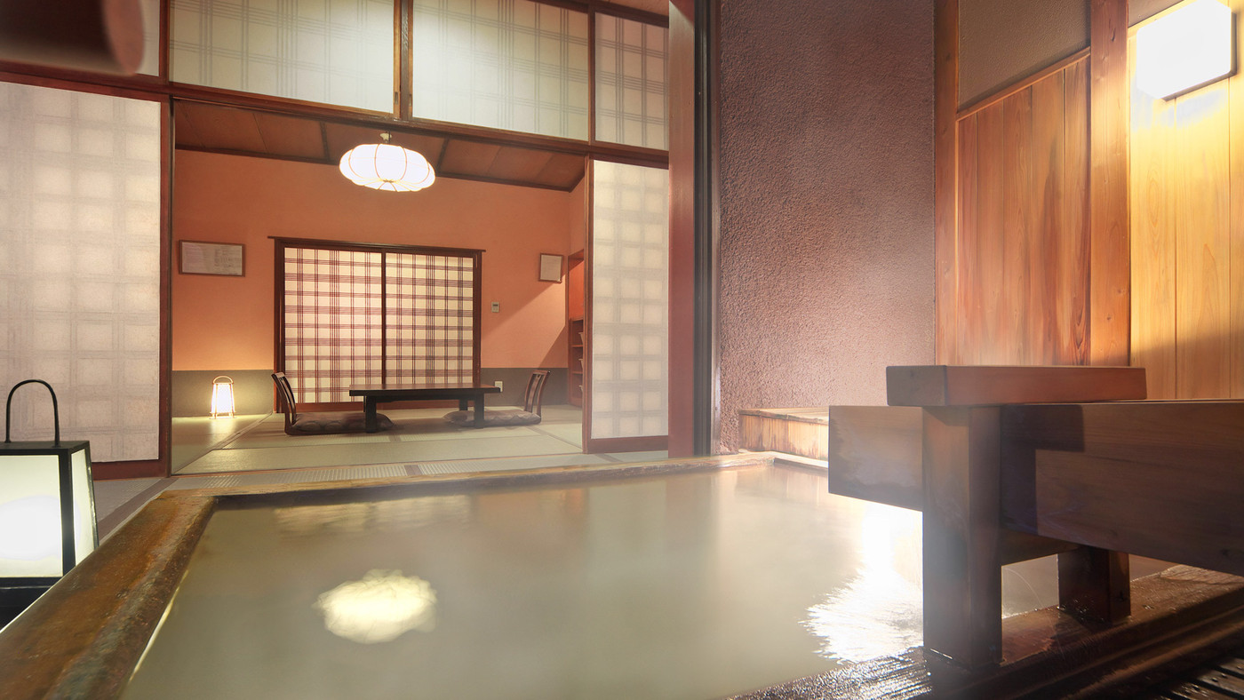 広々くつろぎスペースが付いたプライベート感たっぷりの貸切風呂4055414