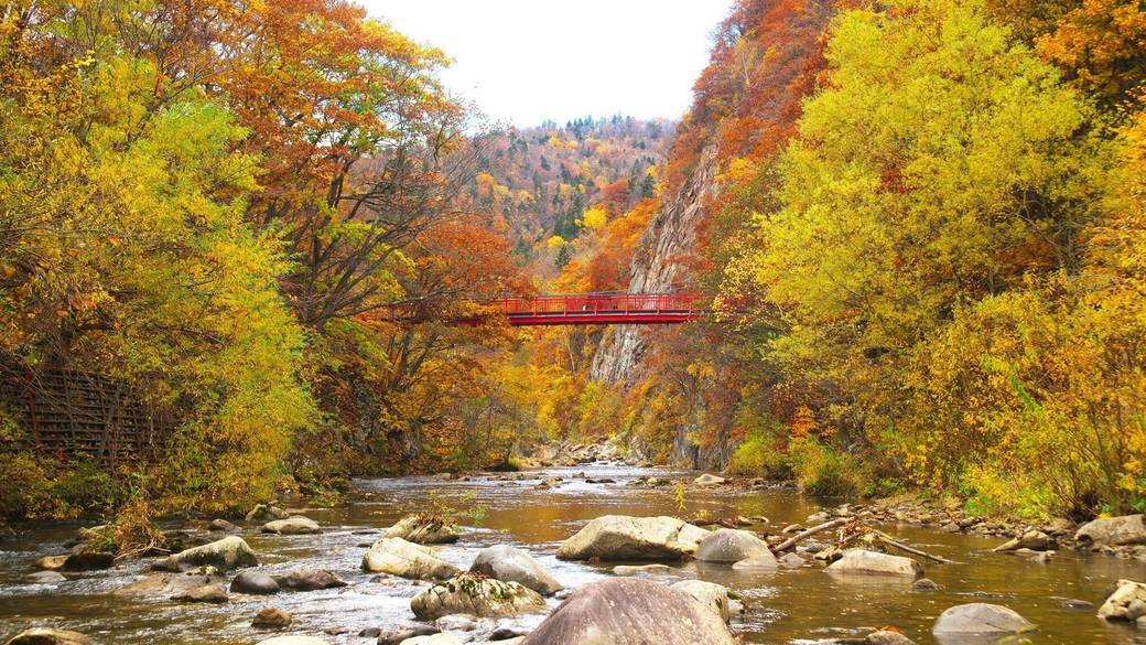 定山渓温泉／秋の二見吊橋 / 2