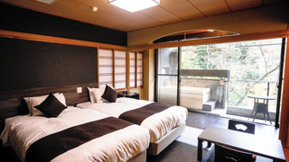 [DOG同伴ルーム和モダン和室]35平米　檜露天風呂　禁煙