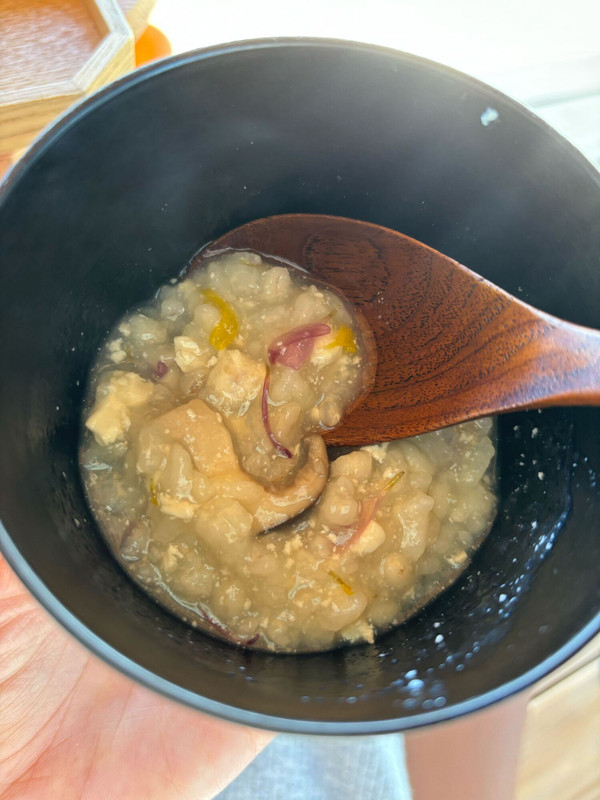 もち麦ときのこが入った季節のお粥 / 2