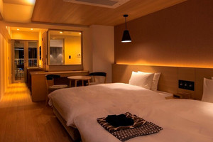 坪庭付きのスーペリアツイン