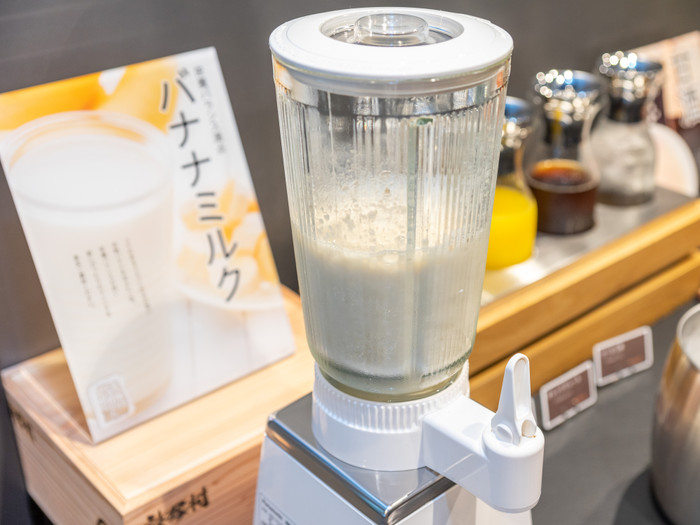 ドリンクにはバナナミルクや甘酒も。身体に優しい栄養たっぷりなラインナップです