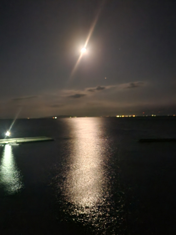 客室からムーンロード、夜の眺望も良し